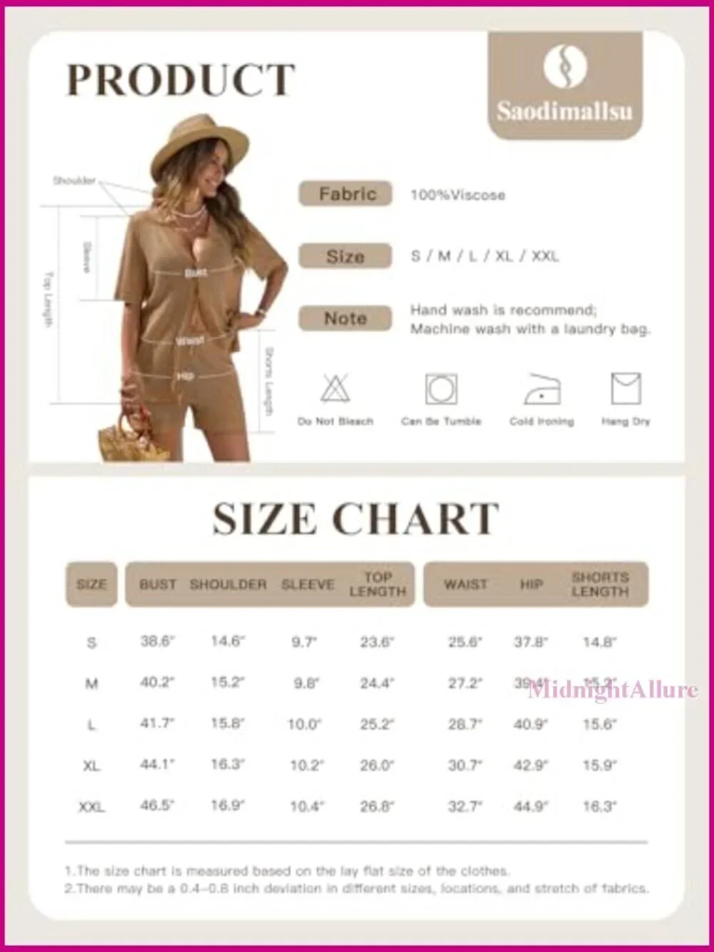 Crochet Swimsuit Coverup Set Short Sleeve V Neck Button Top Drawstring Shorts